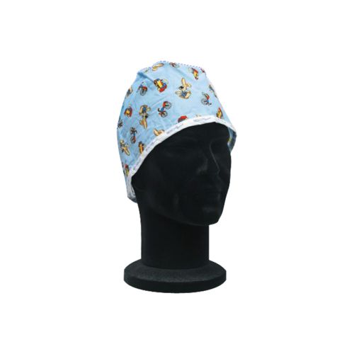 Cappellino chirurgico fantasy in cotone - Sfondo azzurro
