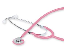 Fonendoscopio pediatrico rosa con padiglione in alluminio