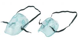 Maschera per ossigenoterapia in PVC con tubo da mt. 2 - con elastico regolabile e clip stringinaso - Adulti/Bambini