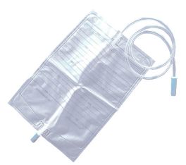 Sacca urina 2 Lt in PVC trasparente con valvola e tubo da 130 cm