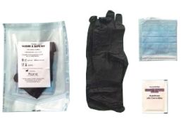Kit di protezione mascherina guanti e disinfettante